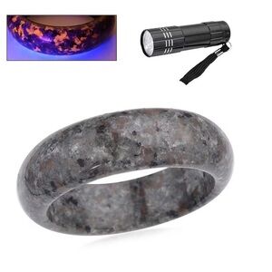 NWT Yooperlite Bangle Bracelet UV Reactive! Chunky & Hefty!